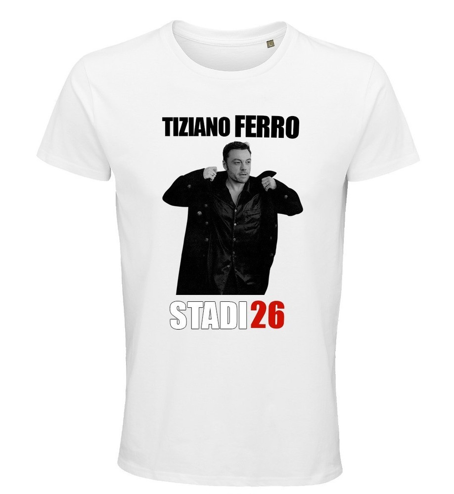 Tiziano Ferro T-shirt, Stadi 2026, tour, music, concerts, stars, pop, Italy.