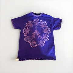 Custom Hand Painted Pot Leaf Peace Sign T-Shirt, Medium