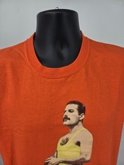Freddie Mercury Queen T-Shirt Medium Orange Official Merch Double-Sided Men