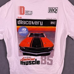 Vintage Discovery Channel Mens T Shirt XL White American Muscle Graphic Read!