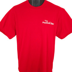 The Positive Side T Shirt Mens Size Medium Red Help Others