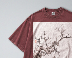 100% Cotton Tee – Unisex Retro Oversized Fit – Chinese Botanical Print