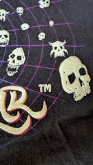 Vintage Wizard Wear Glow In The Dark Skulls Sz L 22×28 Rare Distressing