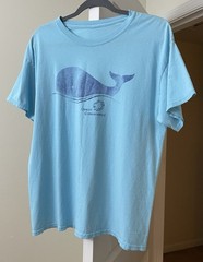 Ocean Conservancy T-Shirt Whale Blue Graphic Coastal Pullover Men’s Large