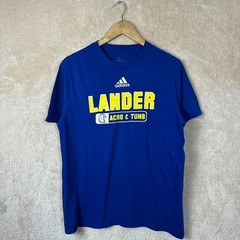 Adidas Amplifier Lander Acro & Tumb T Shirt Men’s Medium Blue Sports Athletic