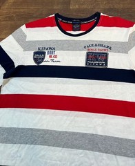 Paul & Shark Yachting Striped T Shirt Mens Small Red White Blue Italy Style