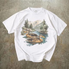 Mallard Ducks Vintage Comfort Tee Shirt Unisex Wildlife Bird