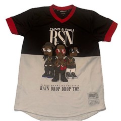 RS1NE Rise As 1ne Migos Simpsons Bad and Boujee Jersey Shirt Mens L Curved Hem