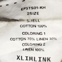XLIM Shirt Men Size 2 Medium Khaki Gray Episode .5 Distressed Panel Cotton Linen