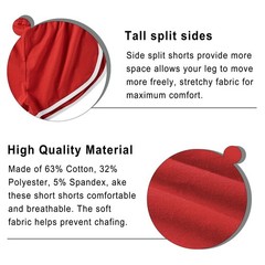 Mens Booty Shorts 3inch Side Split Workout Athletic Running Short Shorts for …