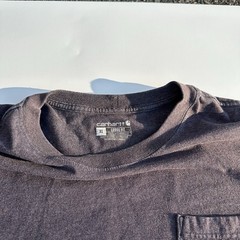 Carhartt K87 Men’s T-shirt Maroon Brown XL Short Sleeve 100% Cotton Loose Fit