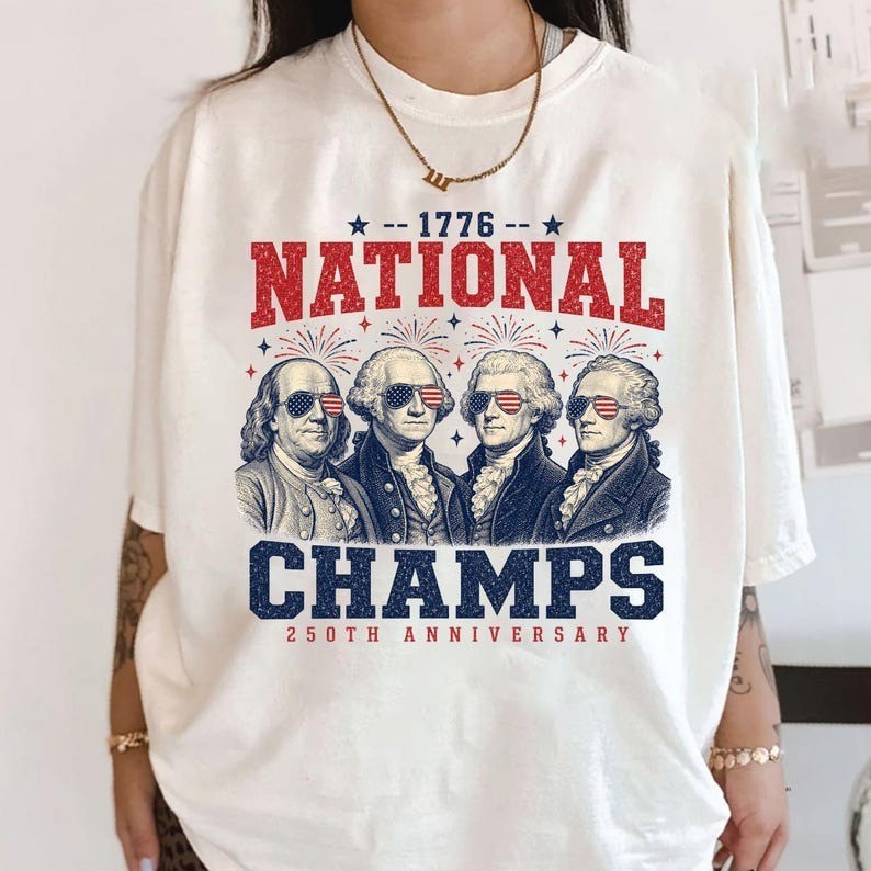 Funny 1776 National Champs T Shirt Patriotic Vintage America Tee
