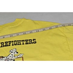 Vintage T-Shirt Hanes Single Stitch Size L San Diego Firefighters Made USA 1989