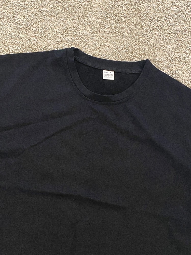 Men’s T-Shirt & Short Set Size Medium Black Cut-Offs Frayed