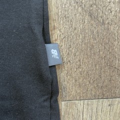 NWT New Balance Men’s Size M Black Stacked Logo Cotton T-Shirt MT51986