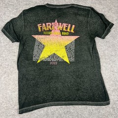 Elton John Yellow Brick Road 2022 Concert Tour T Shirt Men Large Black Acid Wash