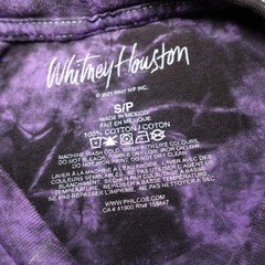 Whitney Houston Pink Diva Black & Purple Tie Dye 90’s Nostalgia T-Shirt Small