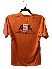 Ralph Lauren RLX Offshore Sailing Team T-Shirt Orange Graphics Sz Small