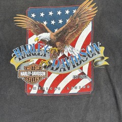 Vtg 1992 Harley Davidson T-Shirt Mens XL Coastal SC 20 Years Made In USA Eagle