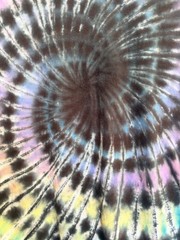 Handmade tie dye t-shirt – Gildan size M – blackhole spiral – in stock