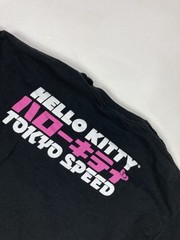 Hello Kitty Racing Car Tokyo Speed Graphic T-shirt Men Large Black Short Sleeve