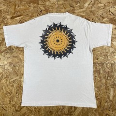 Vintage 90s MTV Music Television Abstract Spiral White Single Stitch Shirt SZ XL