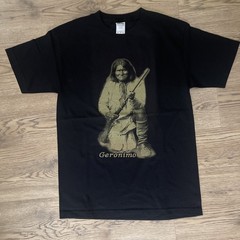 Geronimo Native American warrior Black T-shirt, Size Medium, Regular Fit