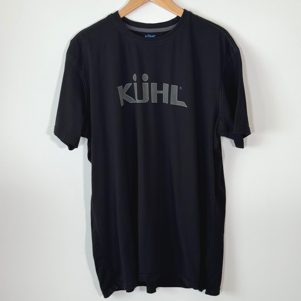 Kuhl Mens XXL Wildfibre Organic Cotton Graphic Tee Black Short Sleeve Shirt