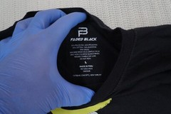 Faded Black Infamous Shirt Mens Large Black Long Sleeve Angel Cherub Halo Cupid