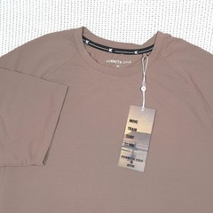 Kenneth Cole Tech Raglan Active Tee Shirt Sz. M Rose Taupe Stretch Curved Hem