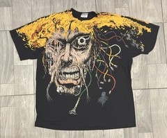WEAPON X WOLVERINE vintage 1994 LIQUID BLUE OVERLOAD t shirt ALL OVER PRINT