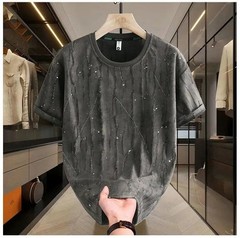 Men Luxury Fashion Trend Butterfly Ripped Hole Casual Summer Streetwear T-Shirt
