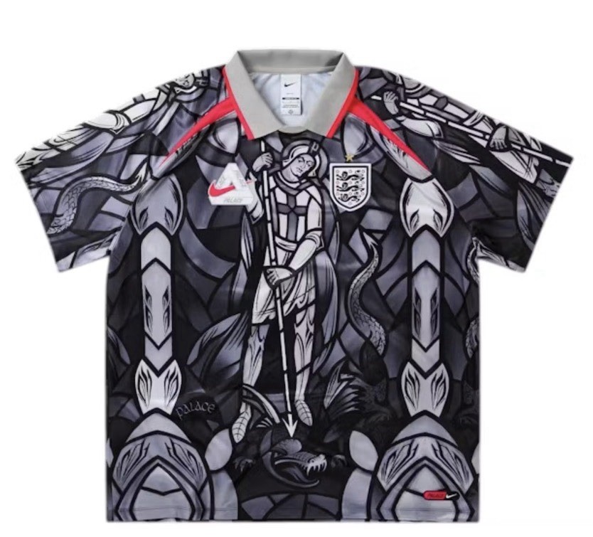 ✅ Nike England x Palace Pewter Grey Soccer Jersey IM3198-052 Football Size L ✅