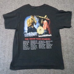 Usher Kanye West The Truth Tour 2004 Graphic T-Shirt Men M Black Vintage Rap Y2k