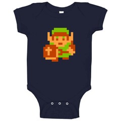 Link The Legend Of Zelda 8 Bit Baby One Piece