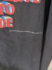 VTG 1993 3D Emblem Live To Ride Bird Tshirt Size 2XL