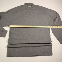 Vintage Nike Mock Neck Long Sleeve Shirt Gray USA Made Swoosh XL Y2K