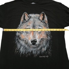 Great Wolf Lodge The Duck Company Men’s Black Wolf Graphic T-Shirt Size L