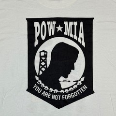 Vintage POW MIA USA Flag Military Memorial Event Single Stitch T Shirt – Large