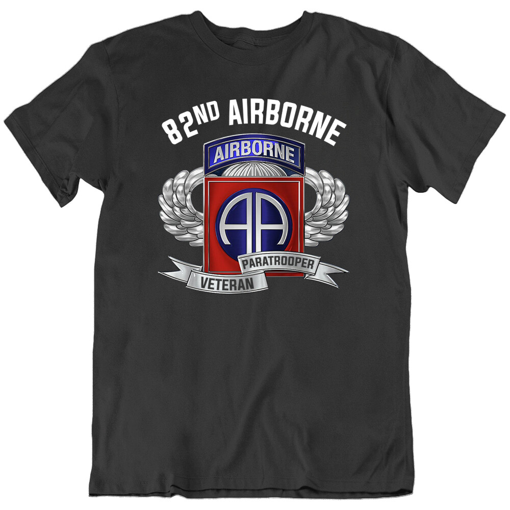 82 Airborne Paratrooper Army Hero Warrior Veteran T-Shirt Tee Gift New