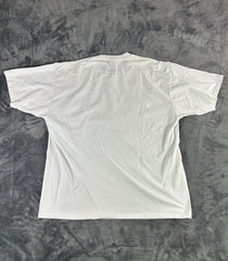 Vintage Jerzees USA Floral Applique T-Shirt XL White Pansy Flower Graphic 90s