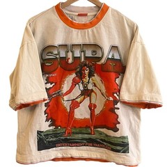 Elektra 3 Layered Short Sleeve Tee All Over Print Supa Sci Fi Boxy Shirt Medium