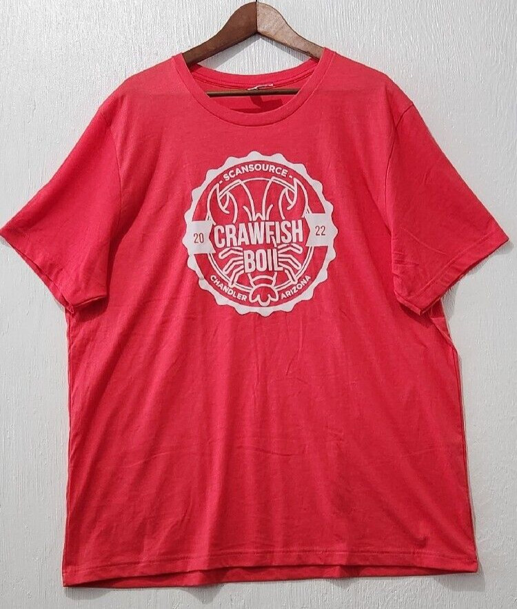 “2022 CRAWFISH BOIL CHANDLER ARIZONA” Men’s size 2XL Red T- shirt by Canvas (56)