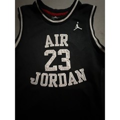 Air Jordan Black Basketball Jersey AIR #23 Sewn Boys Large Sleeveless