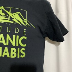 Altitude Organic Cannabis T-Shirt Mens Small Black Excellent Dispensary Graphic