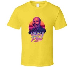 Uncle Phil Fresh Prince Of Belair Retro 80’s Neon Portrait Tv T Shirt