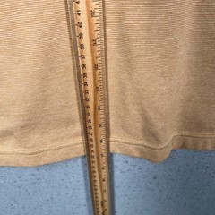 Uniqlo U Mens Size Large Striped Beige Airism T-Shirt Cotton Blend