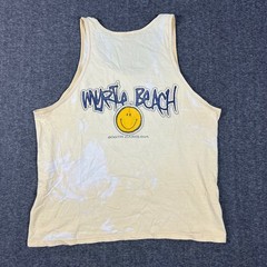 Myrtle Beach Tank Top Men’s XL Yellow Acid Wash Surf Beach South Carolina