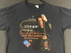Paul McCartney 2009 Tour Shirt XL Black Distressed Citi Field Shea Beatles