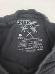 Riot Society T-Shirt Men Large Black Graphic Tee.#45612